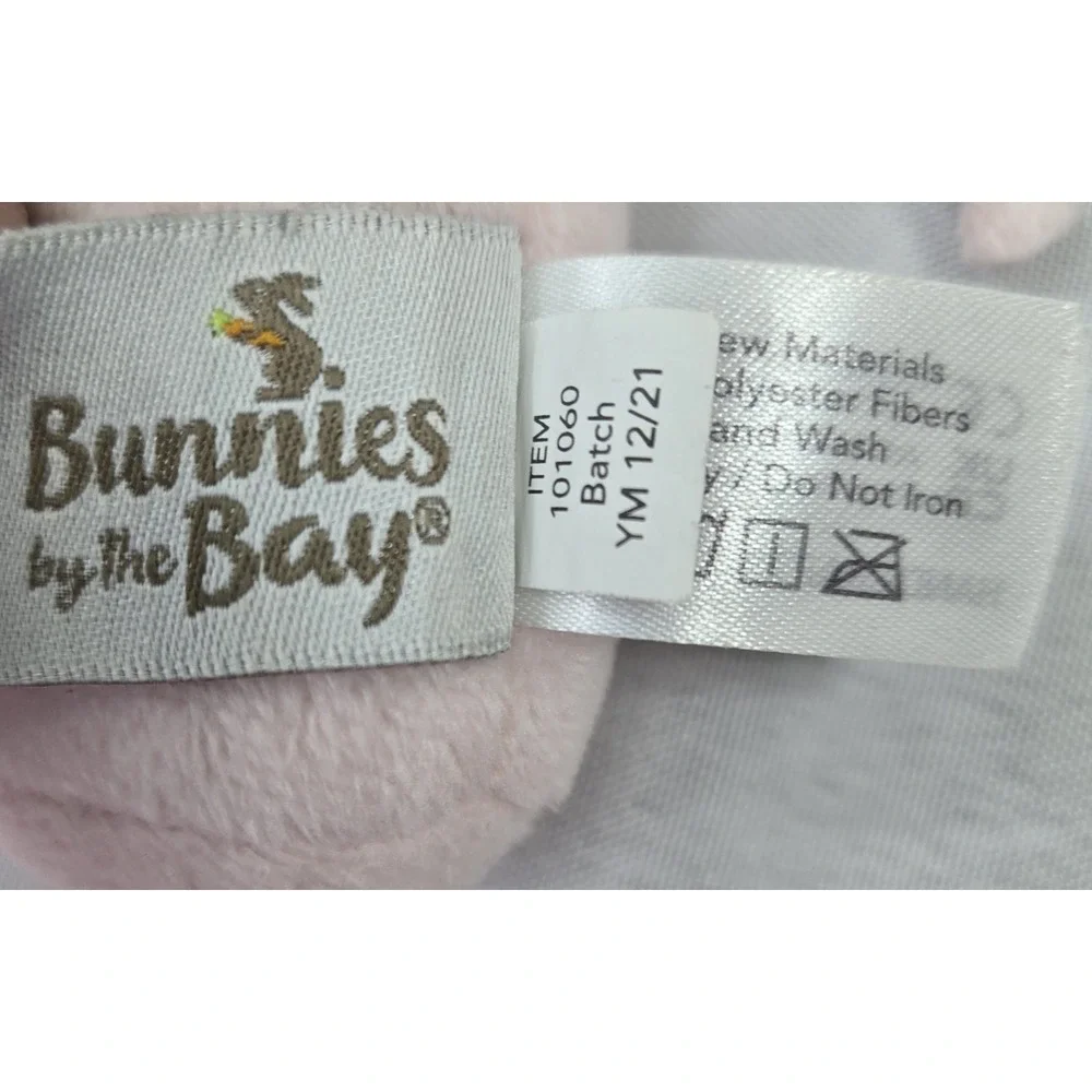 Bunnies By The Bay Friendly Chime Pink Bunny Plush Stick Baby Rattle Toy 101060